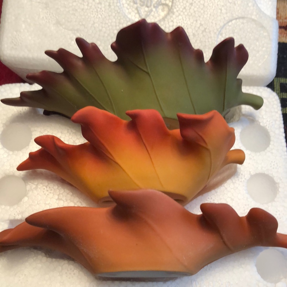Partylite whispering leaves tea light trio